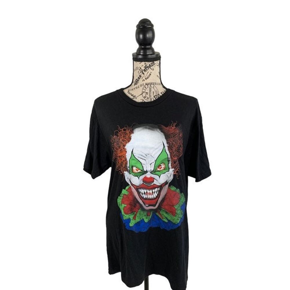 Celebrate Halloween Men's Size Medium T-Shirt Scary Spooky Clown Large Graphic